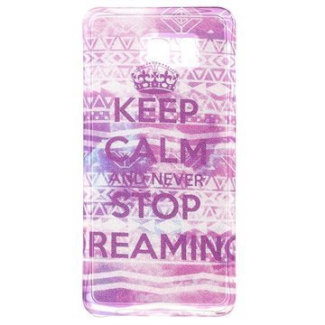 Samsung Galaxy Note 5 Glitter TPU Case Keep Calm And Never Stop Dreaming