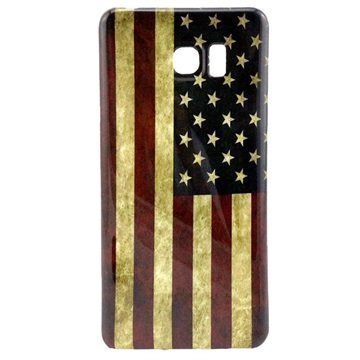 Samsung Galaxy Note 5 TPU-kotelo Vintage American Flag