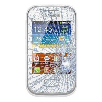 Samsung Galaxy Pocket S5300 Näytön Lasin ja Kosketusnäytön Korjaus Valkoinen