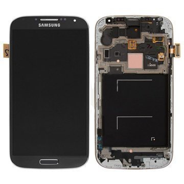 Samsung Galaxy S 4 I9500 Etukuori & LCD-näyttö Musta