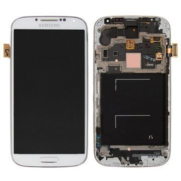 Samsung Galaxy S 4 I9500 Etukuori & LCD-näyttö Valkoinen