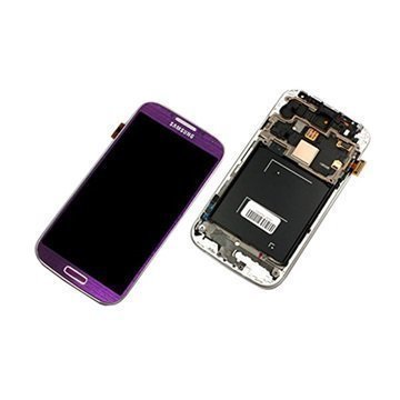 Samsung Galaxy S 4 I9506 Etukuori & LCD Näyttö Violetti