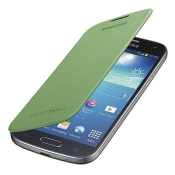 Samsung Galaxy S 4 mini I9190 flip -kotelo EF-FI919BGEG Keltavihreä