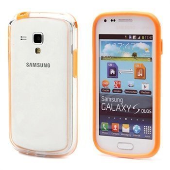 Samsung Galaxy S Duos S7562 Hybrid Suojareunus Oranssi