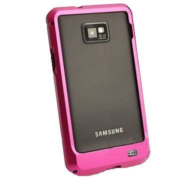 Samsung Galaxy S2 Alumiini Bumper Kuuma Pinkki