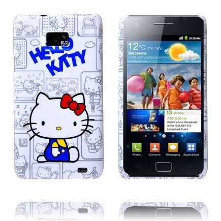 Samsung Galaxy S2 Hello Kitty Suojakuori Valkoinen / Pinkki