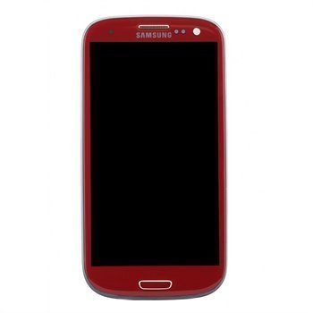 Samsung Galaxy S3 I9300 Front Cover & LCD Display Red