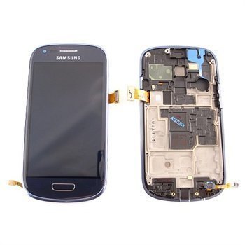 Samsung Galaxy S3 Mini I8190 Etukansi & LCD-Näyttö Sininen