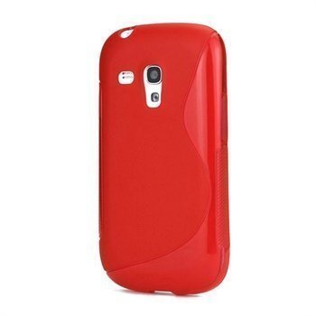 Samsung Galaxy S3 Mini I8190 S-Curve TPU-Suojakotelo Punainen