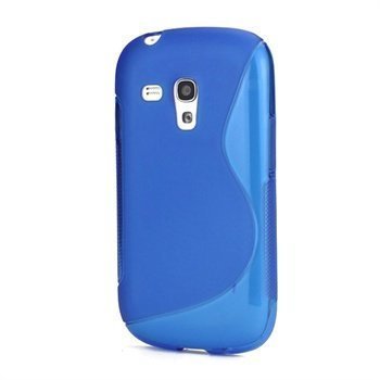 Samsung Galaxy S3 Mini I8190 S-Curve TPU-Suojakotelo Sininen