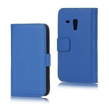 Samsung Galaxy S3 Mini I8190 Wallet Nahkakotelo Sininen