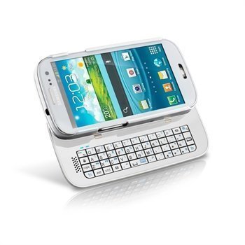 Samsung Galaxy S3 i9300 Bluetooth Sliding Keyboard & Case White