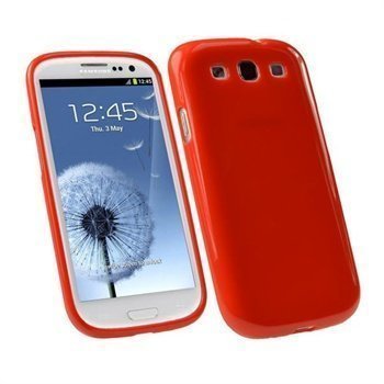 Samsung Galaxy S3 i9300 iGadgitz TPU-Suojakuori Punainen