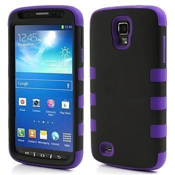 Samsung Galaxy S4 Active I9295 Hybridikotelo Musta / Violetti