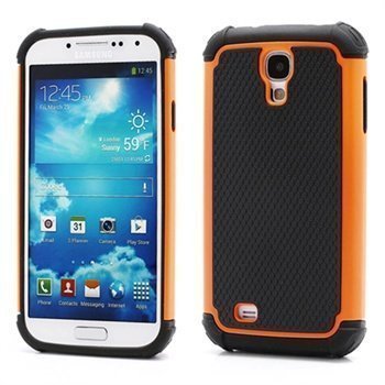 Samsung Galaxy S4 I9500 I9505 Hybridikotelo Musta / Oranssi