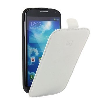 Samsung Galaxy S4 I9500 I9505 Indigo Comfort Flip LÃ¦der Taske White