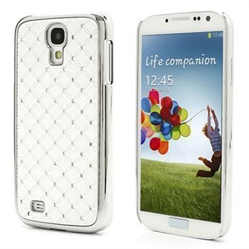 Samsung Galaxy S4 I9500 I9505 Kimaltava Timanttinen Suojakuori Valkoinen