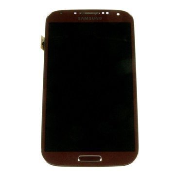 Samsung Galaxy S4 I9505 Etukansi & LCD-Näyttö Punainen