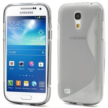 Samsung Galaxy S4 Mini I9190 I9192 S-Curve TPU-Kotelo Harmaa