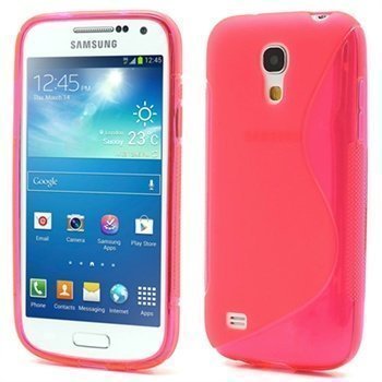 Samsung Galaxy S4 Mini I9190 I9192 S-Curve TPU-Kotelo Kuuma Pinkki