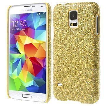 Samsung Galaxy S5 Kova Suojakuori Glitteri Kultainen