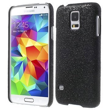 Samsung Galaxy S5 Kova Suojakuori Glitteri Musta