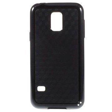 Samsung Galaxy S5 mini Cube Design Hybrid Case Black