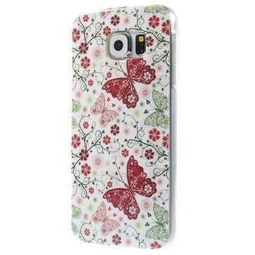 Samsung Galaxy S6 TPU Suojakuori Perhoset / Kukat