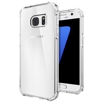 Samsung Galaxy S7 Spigen Crystal Shell Suojakuori Kirkas Kristalli