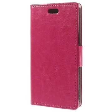 Samsung Galaxy Star 2 Plus Wallet Nahkakotelo Kuuma Pinkki