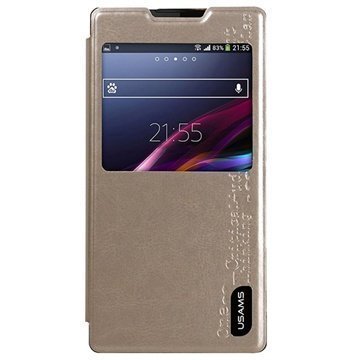 Sony Xperia C3 Xperia C3 Dual Usams Merry Series Avattava Nahkakotelo Samppanja