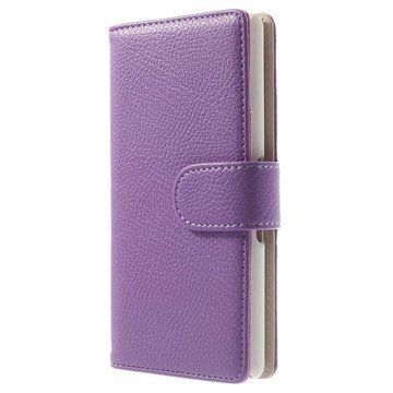 Sony Xperia E3 Xperia E3 Dual Wallet Nahkakotelo Violetti