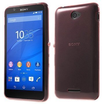 Sony Xperia E4 Xperia E4 Dual Ultraohut TPU-Kotelo Punainen