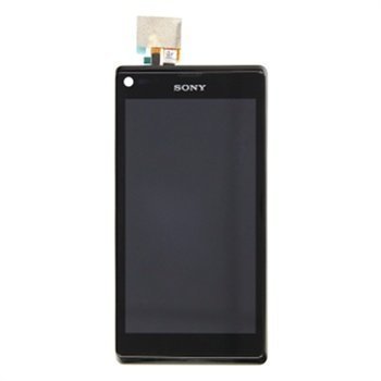 Sony Xperia L Etukuori & LCD-näyttö Musta