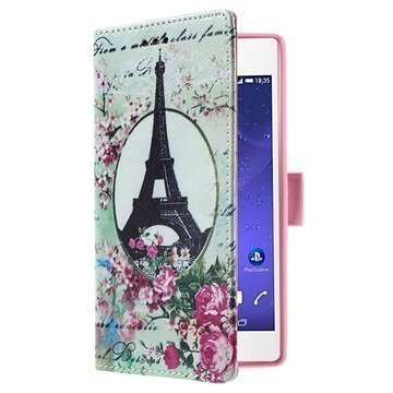 Sony Xperia M2 Aqua Lompakkokotelo Eiffel Torni