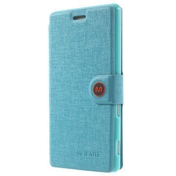 Sony Xperia M2 M2 Dual MLT Läpällinen Nahkakotelo Sininen