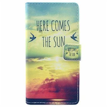 Sony Xperia M2 Xperia M2 Dual Lompakkonahkakotelo Here Comes The Sun