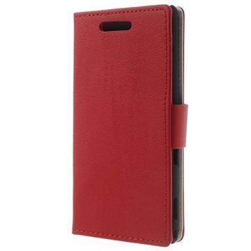 Sony Xperia M2 Xperia M2 Dual Wallet Nahkakotelo Punainen