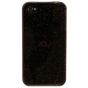 iPhone 4 / 4S ICU SHIELD 4 Silikoni Kotelo Trans Black Glitter