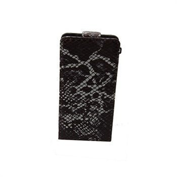 iPhone 4 / 4S Konkis Salto Viper Flipstyle Leather Case Black / White