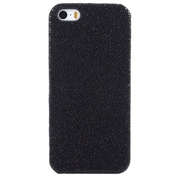 iPhone 5 / 5S / SE Njord Glitter Suojakotelo Musta