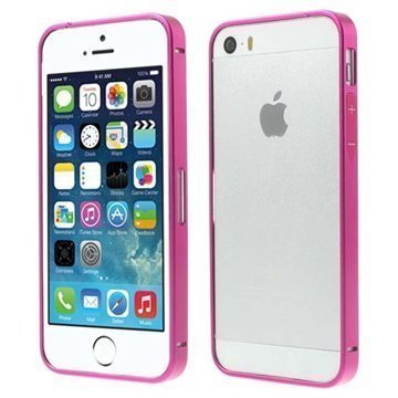 iPhone 5 / 5S / SE Ohut Alumiinipuskuri Kuuma Pinkki