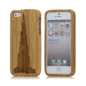 iPhone 5 / 5S / SE Wooden Snap-On Cover Empire State Building