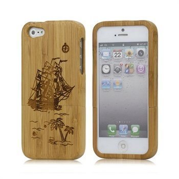 iPhone 5 / 5S / SE Wooden Snap-On Cover Sailing Ship