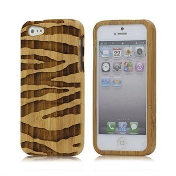 iPhone 5 / 5S / SE Wooden Snap-On Cover Zebra