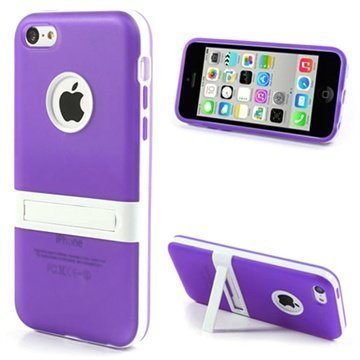 iPhone 5C Hybrid Irroitettava Seisontatukikotelo Violetti