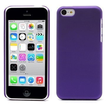 iPhone 5C Kumipintainen Napsautuskotelo Violetti