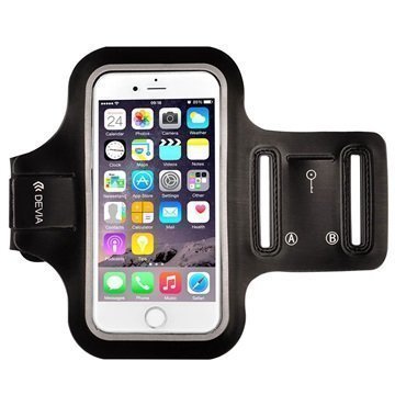 iPhone 6 / 6S Devia Sport-Fit Käsivarsikotelo Musta