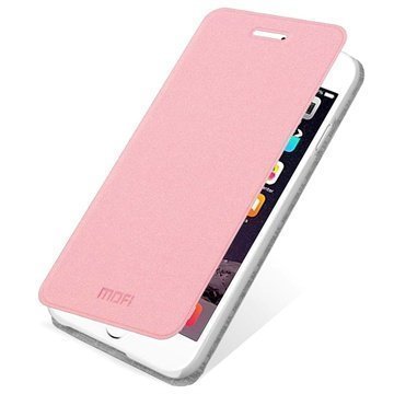 iPhone 6 / 6S Mofi Rui Series Nahkainen Läppäkuori Pinkki