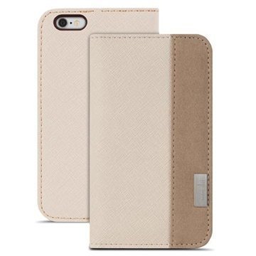 iPhone 6 / 6S Moshi Overture Wallet Leather Case Beige